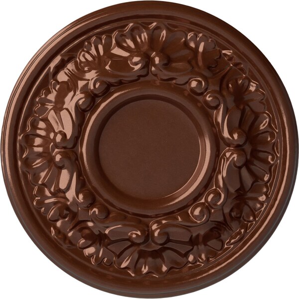 Ekena Millwork Odessa Ceiling Medallion (Fits Canopies up to 2 1/2"), Hand-Painted Copper Penny, 7 1/2"OD x 1 1/8"P CM07ODCPS - main